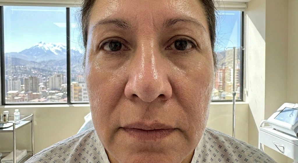 Piel luminosa despues de laser de carbon